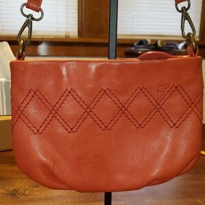 Eddie Bauer, orange leather crossbody.